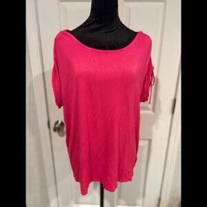 Tahari Hot Pink Blouse Size XL
